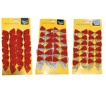 Kit 12 Laços Com Brilho Pequeno Para Decoração Arvore De Natal
