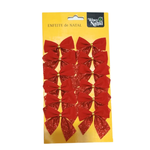 Kit 12 Laços Com Brilho Pequeno Para Decoração Arvore De Natal