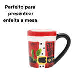 Caneca Presente de Cerâmica Personalizada Papai Noel 330ml Amigo Secreto de Natal