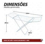 Varal De Chão Abas Slim Dobrável Retrátil Aço Reforçado