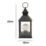 Lanterna Decorativa Luminária Com Lâmpada Redonda Dourada Vintage Retro Antigo