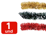Festão De Natal Metalizado Decorativo Festa Decoração Árvore De Natal Enfeite 5cm x 2m