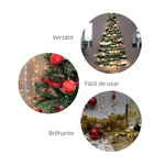 Festão De Natal Metalizado Decorativo Festa Decoração Árvore De Natal Enfeite 5cm x 2m