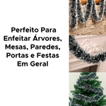 Festão De Natal Metalizado Decorativo Festa Decoração Árvore De Natal Enfeite 5cm x 2m