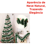 Festão De Natal Nevado Decorativo Festa Decoração Árvore De Natal Neve Enfeite 16cm x 2m