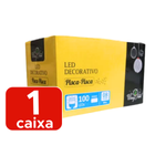 Led Decorativo De Natal 100 Leds 0,8m Pisca-Pisca 8 Funções Decoração De Natal Fio Transparente 127v