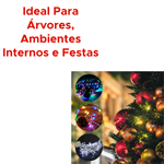 Lâmpadas Decorativos De Natal Coloridas/Brancas 100 Micro-Lâmpadas 4,15m Pisca-Pisca 8 Funções Decoração De Natal