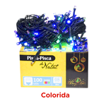 Lâmpadas Decorativos De Natal Coloridas/Brancas 100 Micro-Lâmpadas 4,15m Pisca-Pisca 8 Funções Decoração De Natal