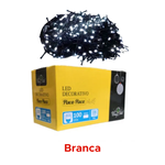 Lâmpadas Decorativos De Natal Coloridas/Brancas 100 Micro-Lâmpadas 4,15m Pisca-Pisca 8 Funções Decoração De Natal