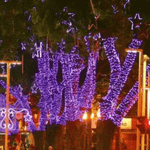 Pisca Pisca Led Roxo Para Decoração De Natal 9 Metros 127v 100 Lampadas De Fio Transparente