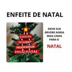 Enfeite de Natal Placa Decorativa para Árvore com Mensagem Decoração Natal