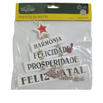 Enfeite de Natal Placa Decorativa para Árvore com Mensagem Decoração Natal