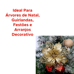 Enfeite De Natal Flor Com Presilha 2 Unidades Árvore Guirlanda Decoração