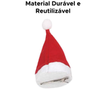 Presilha Com Mini Gorro Do Papai Noel Decoração Lembracinha Para Festa Mimo