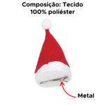 Presilha Com Mini Gorro Do Papai Noel Decoração Lembracinha Para Festa Mimo
