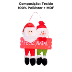 Placa Decorativa Para Porta Ou Parede Feliz Natal Decoração Enfeite Papai Noel