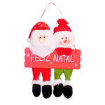 Placa Decorativa Para Porta Ou Parede Feliz Natal Decoração Enfeite Papai Noel