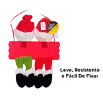 Placa Decorativa Para Porta Ou Parede Feliz Natal Decoração Enfeite Papai Noel