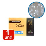 Cascata 240 Leds Decorativos 4,3 Metros Decoração De Natal Pisca-Pisca Branco Com 8 Funções