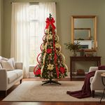 Árvore De Natal Dobrável Retrátil Monta Fácil Completa