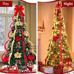 Árvore De Natal Dobrável Retrátil Monta Fácil Completa