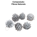 Kit Com 6 Enfeites De Natal Pinhas Pendente Pinhas Decoração De Natal 3cm