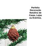 Kit Com 6 Enfeites De Natal Pinhas Pendente Pinhas Decoração De Natal 3cm