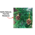 Kit Com 6 Enfeites De Natal Pinhas Pendente Pinhas Decoração De Natal 3cm