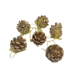 Kit Com 6 Enfeites De Natal Pinhas Pendente Pinhas Decoração De Natal 3cm