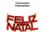 Placa Metalizada Enfeite Feliz Natal Decoração Para Casa Escritorio Loja Porta Natal 25cm x 10cm