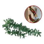 Festão Aramado Galhos Verde Cru Enfeite de Natal Rattan Decoração Natalina Ambientes Diversos 180cm