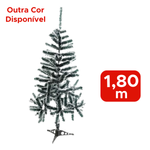 Árvore De Natal Tradicional Simples 1,80m Verde, Nevada Decoração De Natal