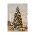 Árvore De Natal Tradicional Simples 1,80m Verde, Nevada Decoração De Natal