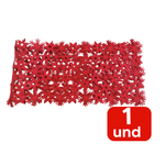 Caminho Mesa Natalino Flocos De Neve Decoração De natal 119cm x 30cm Vermelho
