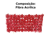 Caminho Mesa Natalino Flocos De Neve Decoração De natal 119cm x 30cm Vermelho