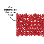Caminho Mesa Natalino Flocos De Neve Decoração De natal 119cm x 30cm Vermelho