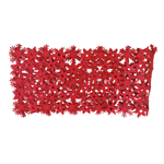 Caminho Mesa Natalino Flocos De Neve Decoração De natal 119cm x 30cm Vermelho