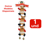 Placa Decorativa Com Corda Enfeite De Natal Decorar Porta Ou Parede 100% Poliester