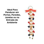 Placa Decorativa Com Corda Enfeite De Natal Decorar Porta Ou Parede 100% Poliester
