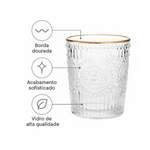 Conjunto Com 6 Copos De Vidro Mondoro 300ml Para Água Suco