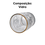 Conjunto Com 6 Copos De Vidro Mondoro 300ml Para Água Suco