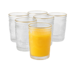 Conjunto Com 6 Copos De Vidro Mondoro 300ml Para Água Suco