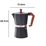 Cafeteira Expressa Italiana 450ml Black Inox Para Café Chá
