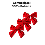 Kit Com 3 Laço De Natal Decoração De Natal Lacinho Enfeite