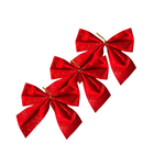 Kit Com 3 Laço De Natal Decoração De Natal Lacinho Enfeite