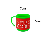 Caneca Natalina Sort Frases Feliz Natal Decoração De Natal 220ml