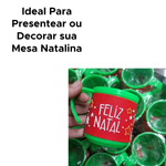 Caneca Natalina Sort Frases Feliz Natal Decoração De Natal 220ml