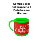 Caneca Natalina Sort Frases Feliz Natal Decoração De Natal 220ml