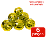 Kit Com 6 Bolas Pinheiro De Natal Decoração Enfeite Para Árvore De Natal Natalino