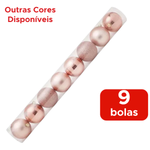 Kit 9 Bolinhas De Natal 6cm Enfeite Bolas Com Glite Para Árvore De Natal